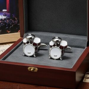 Drum Set Cufflinks - Red Cuff Links
